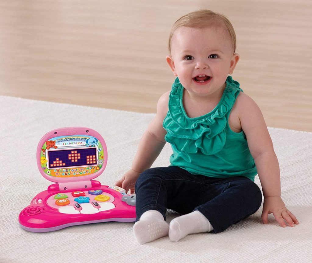 VTech Baby's Light-Up Laptop, Pink | Top Toys