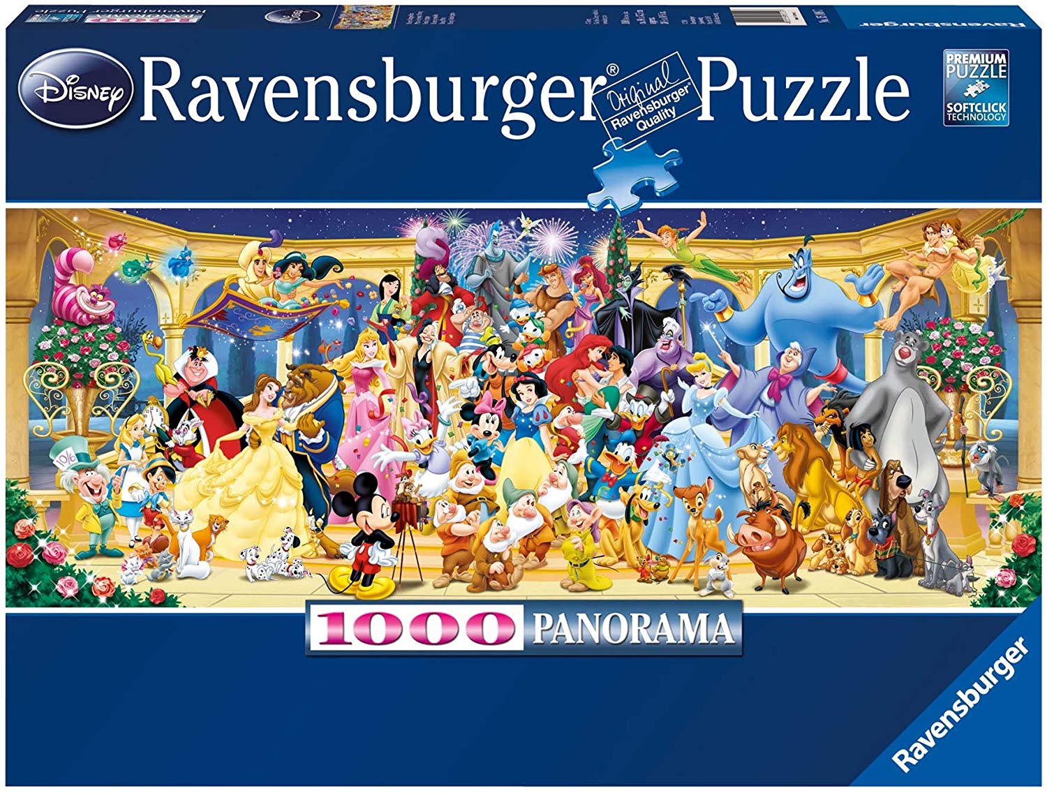 Walt Disney World 500 Piece Panoramic Puzzle, 30x15, Characters, Rare
