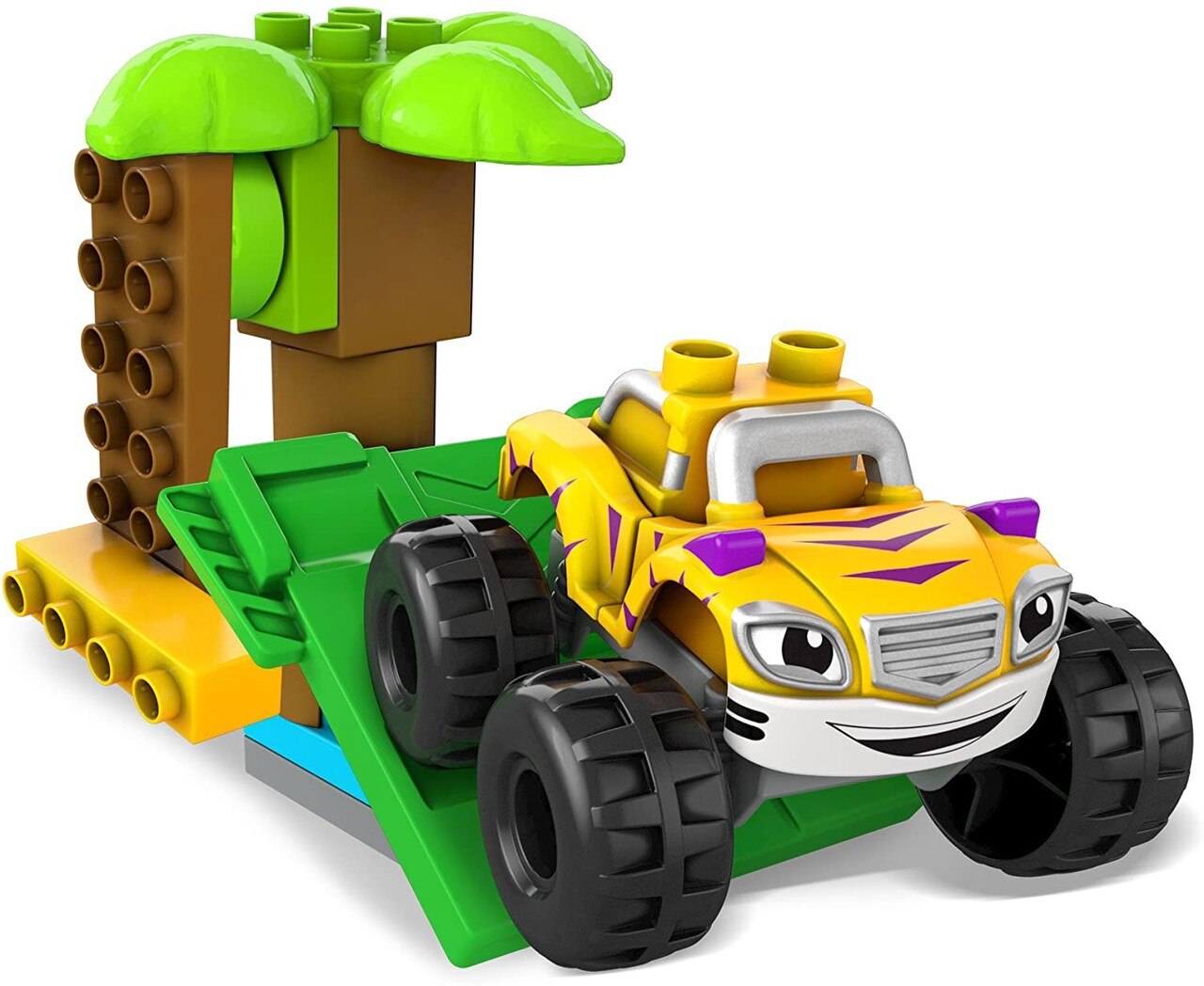 Mega Bloks Blaze & the Monster Machines Stripes Jungle Stunt Set | Top Toys