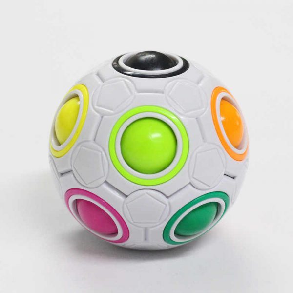 Rainbow Rubik's Cube Ball Decompression | Top Toys