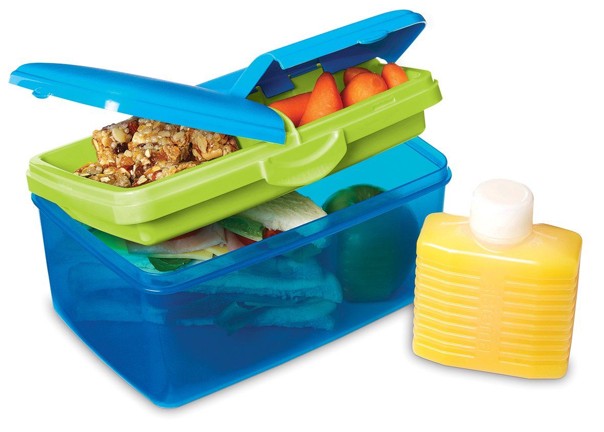 Sistema Quaddie Large Lunch Food Box 2L With Bottle Work School Office BPA  Free