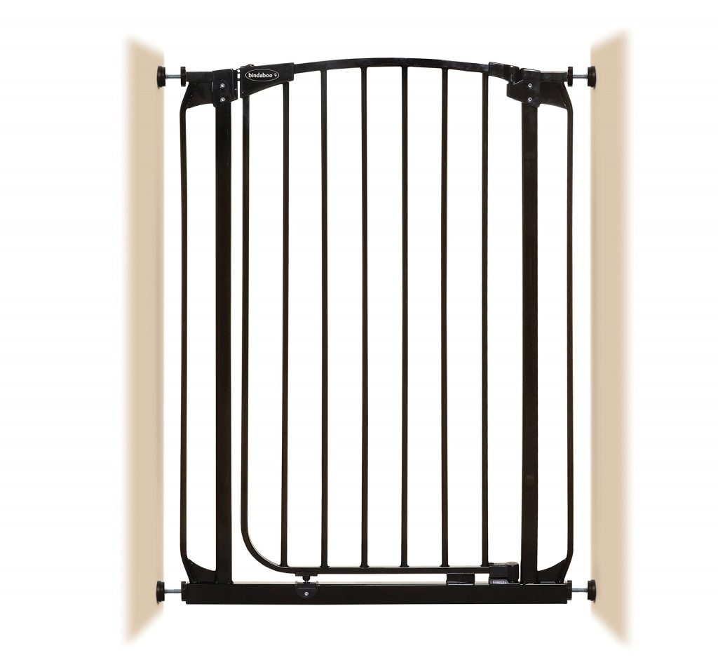 Bindaboo Pet Gates Puerta batiente expandible para mascotas Negro